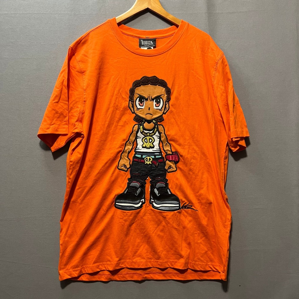 The Boondocks Riley Freeman Chenille Embroidered Orange T-Shirt 2XL BD-KT-018